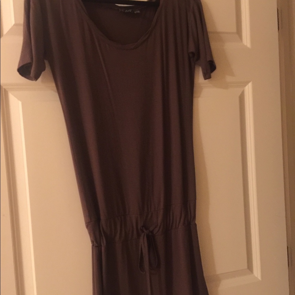 Brown bathing suit cover or summer dress.